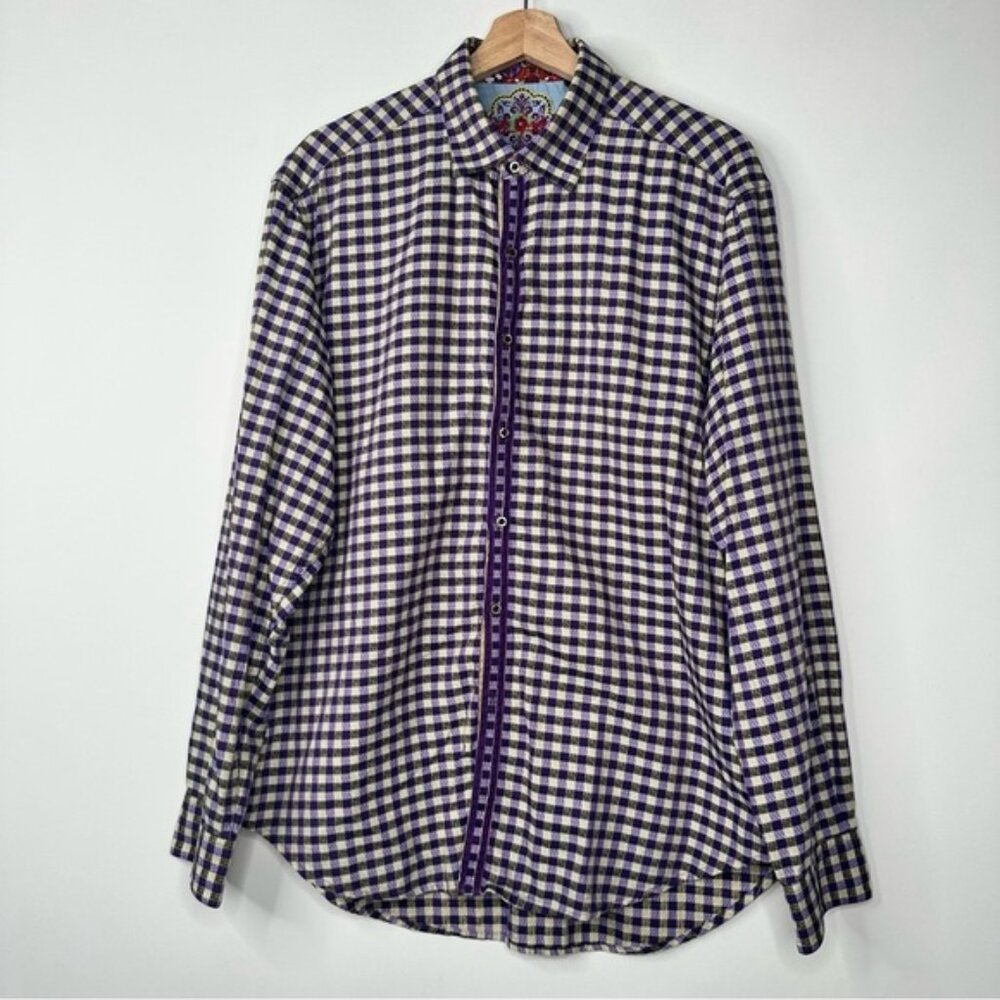 Robert Graham Mens Checkered Button Up Shirt